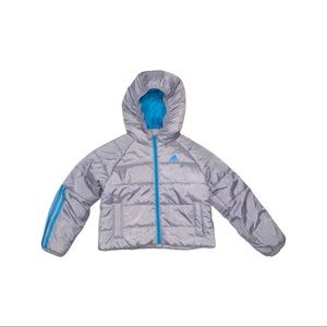 GIRL'S ADIDAS HOODED PUFFER LINE JACKET